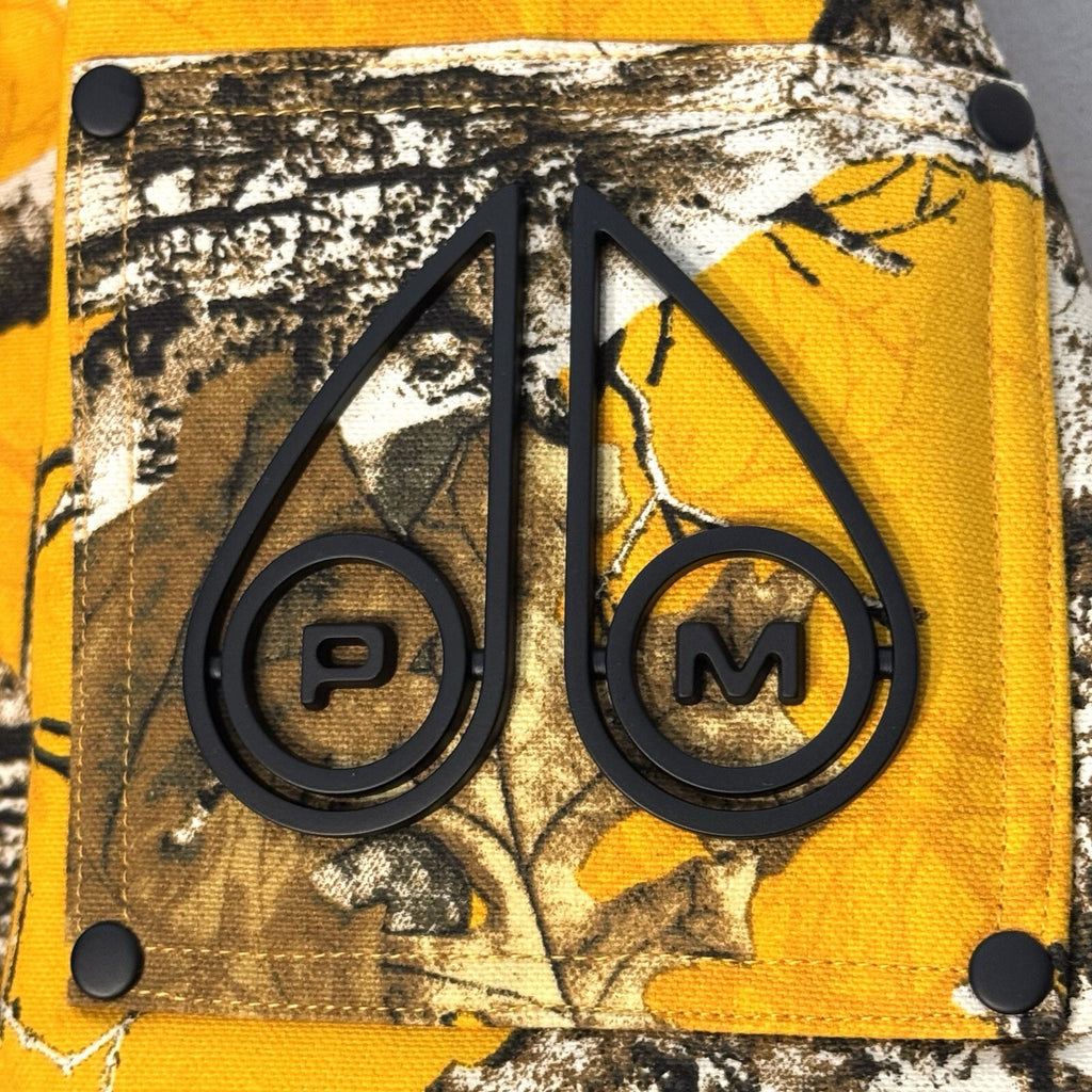 MOOSE KNUCKLES x Post Malone Mens 3Q Shearling Realtree Coat Yellow -MSRP $1,295