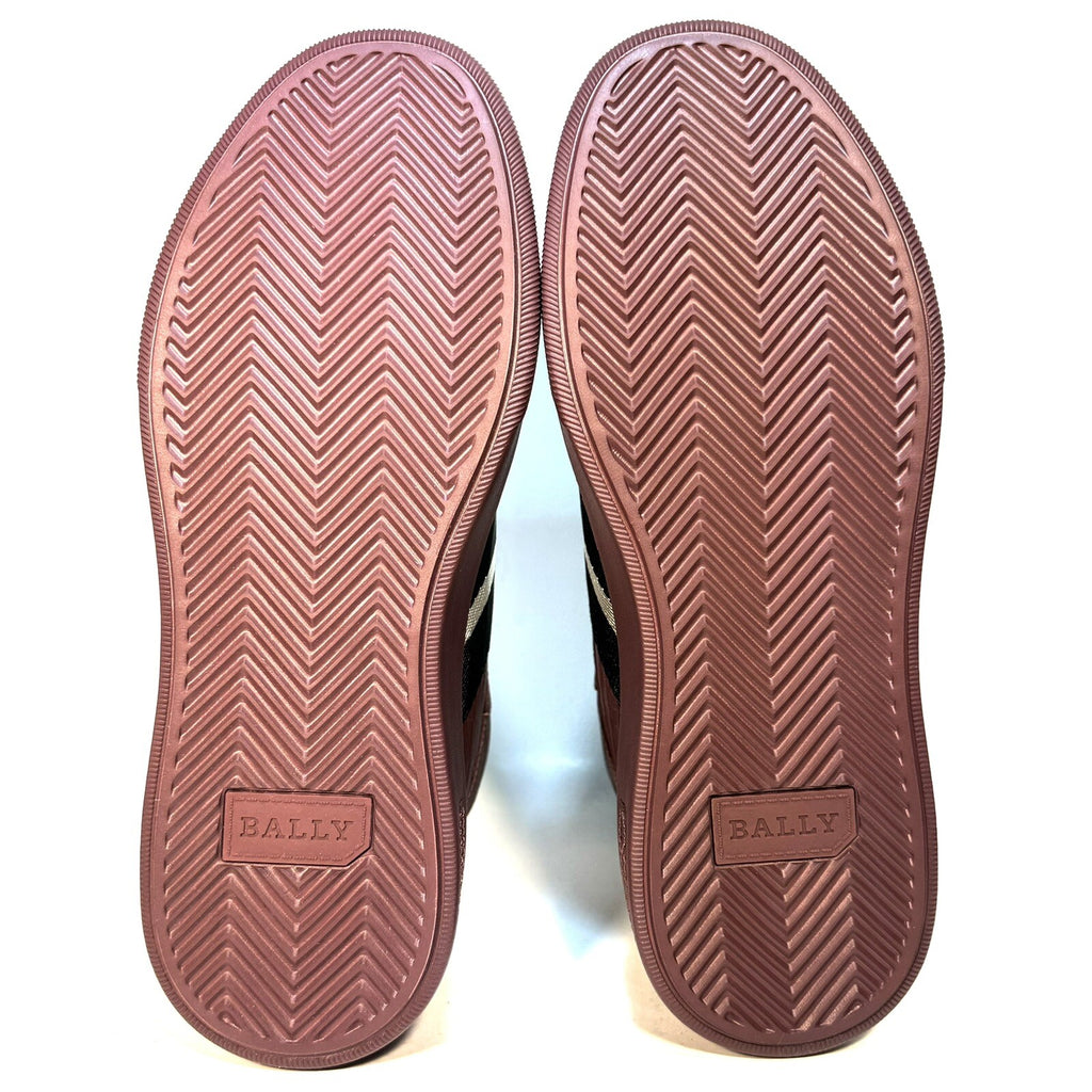 BALLY Mens Meson Croc Embossed Leather Mid Top Sneakers Heritage Red 7 MSRP $720