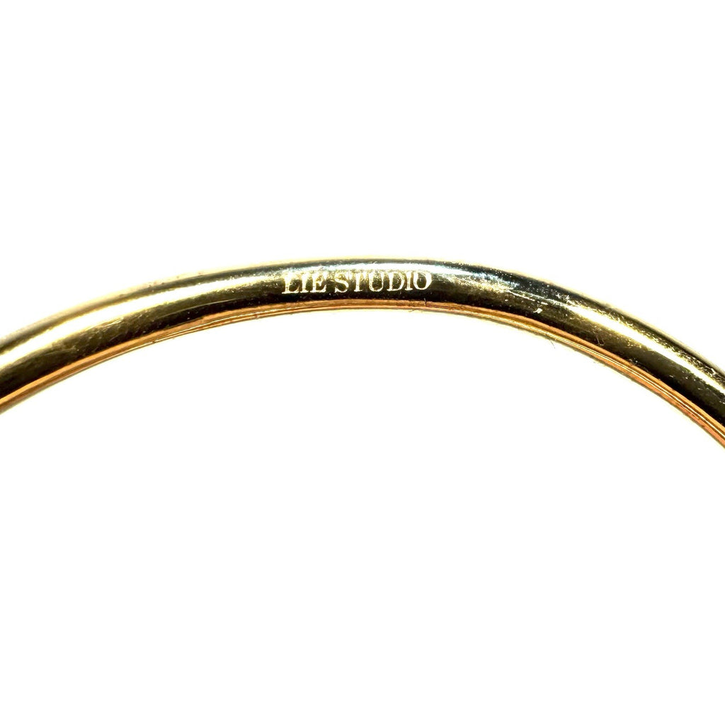 LIE STUDIO Womens 18k Gold Plated Olga Open Cuff Bracelet (MSRP $360)