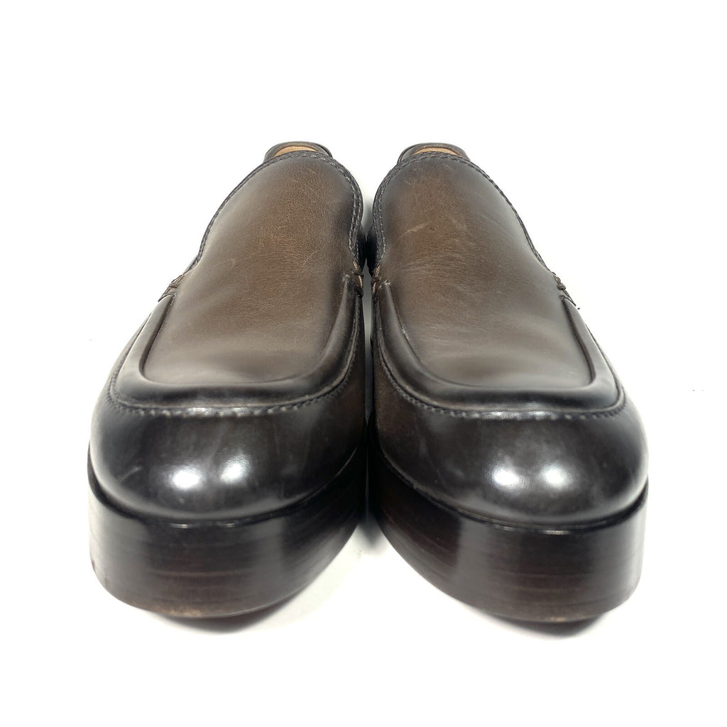 ERMENEGILDO ZEGNA Couture Mens Leather Slip On Loafers Brown 11 (MSRP $995)
