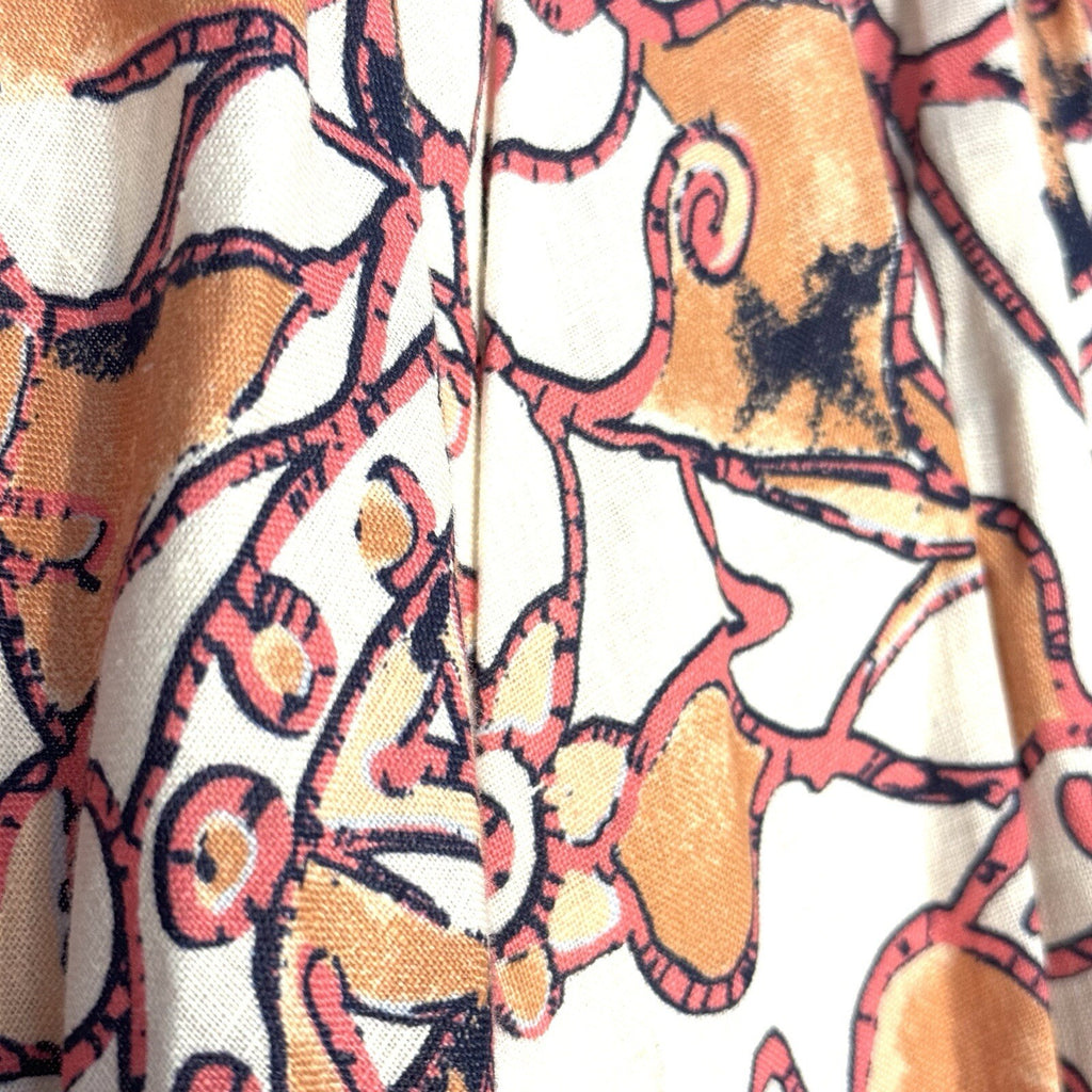 A.L.C. Salina Floral Linen Long Sleeve Mini Dress White Orange (MSRP $495)