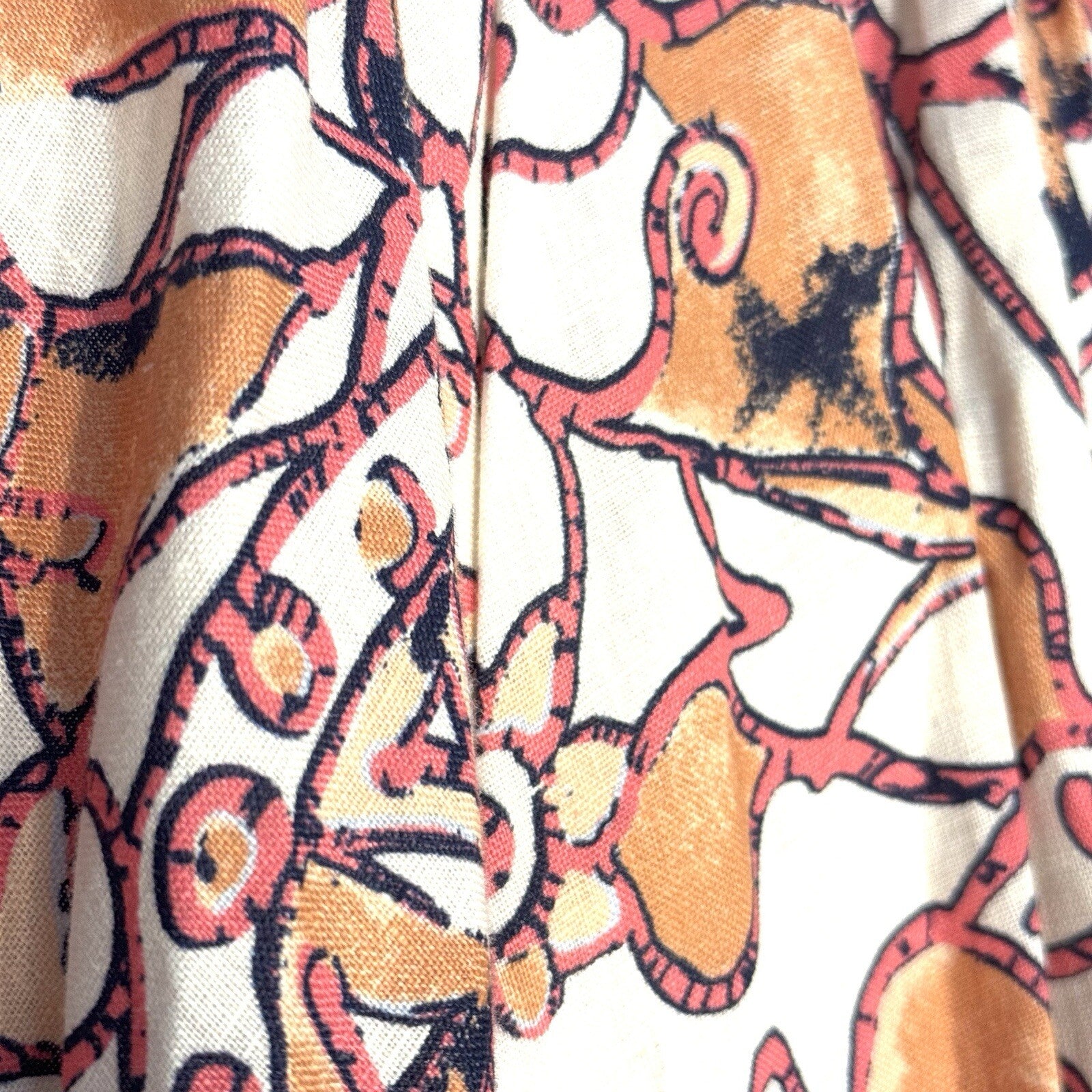 A.L.C. Salina Floral Linen Long Sleeve Mini Dress White Orange (MSRP $495)