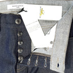 MAISON KITSUNE Mens Slim Fit Japanese Denim Jeans Indigo Blue (MSRP $230)
