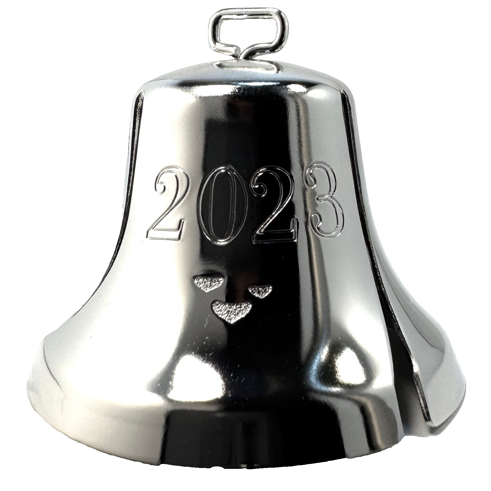 GEORG JENSEN Palladium Plated 2023 Christmas Holiday Bell Ornament
