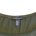 EILEEN FISHER Womens Viscose Spandex Stretch Tank Top Green S (MSRP $68)