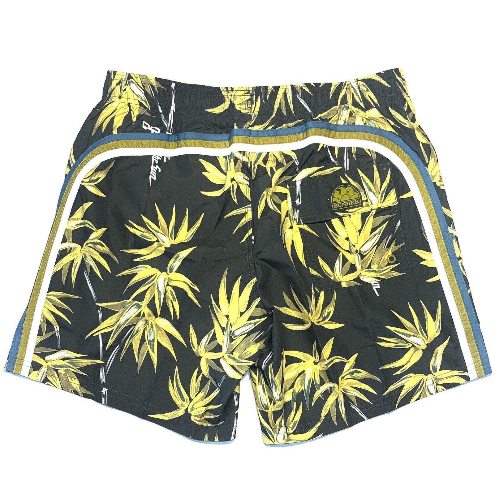 SUNDEK Mens 7in Floral Printed Board Shorts Swim Trunks Pine Green (MSRP $139)