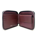 THEORY Womens Zip Around Blake Faux Shearling Wallet Black (MSRP $195)