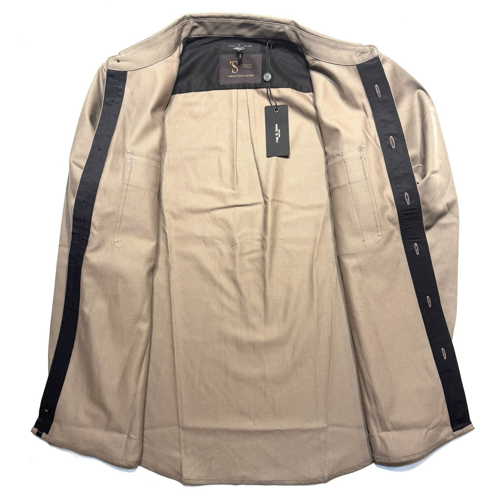 RAG & BONE Mens Tessuti di Sondrio Wool Jack Shirt Jacket Brown (MSRP $598)