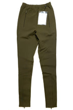 WARDROBE NYC Womens Front Zip Leggings Military Green (MSRP $450)