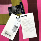 SOEUR x Veronica Beard Womens Striped Silk Square Scarf Pink (MSRP $110)