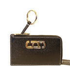 MARC JACOBS J Link Leather Zip Card Case Key Holder Wallet Black (MSRP $115)