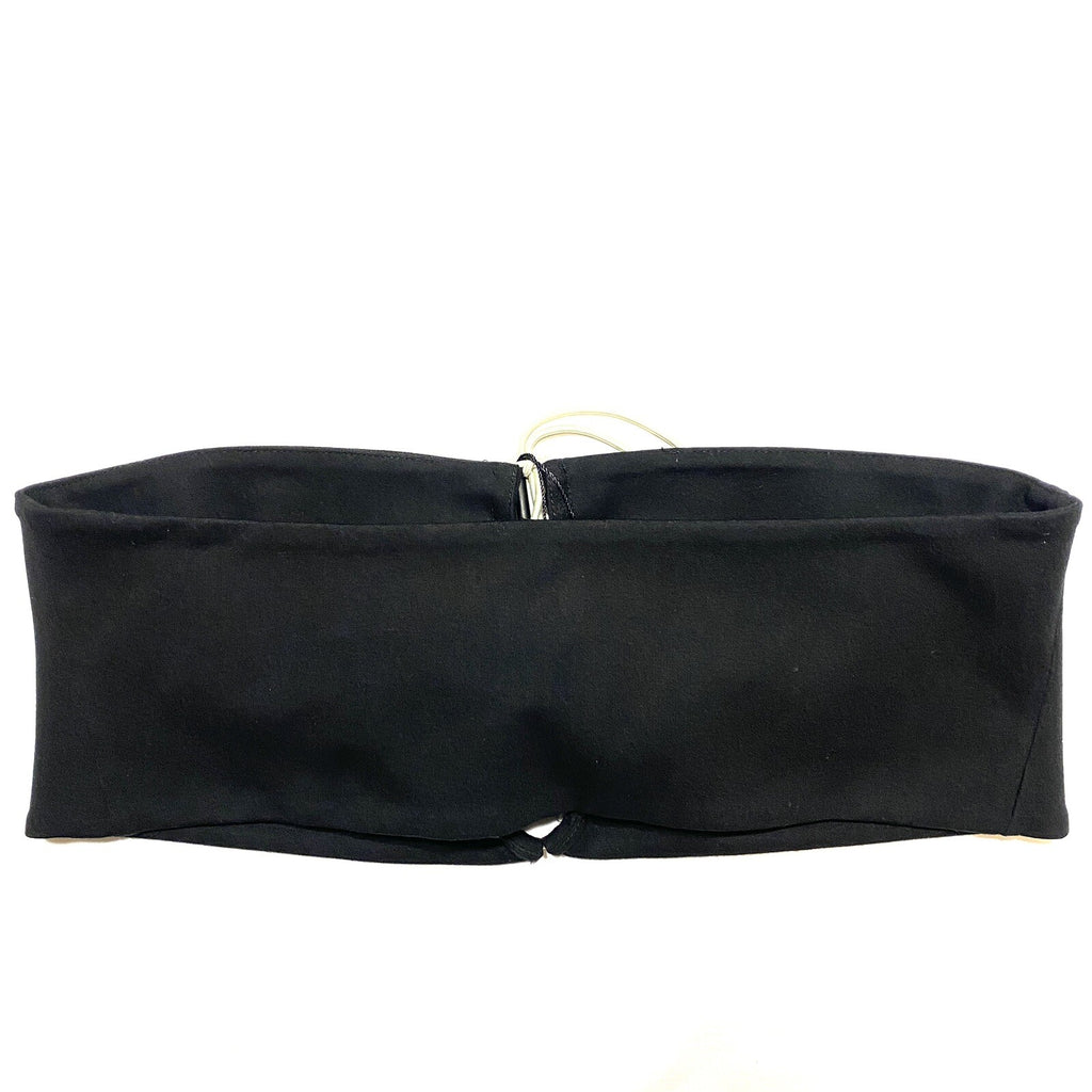 MIAOU Womens Iris Halterneck Tie Bandeau Top Black (MSRP $105)
