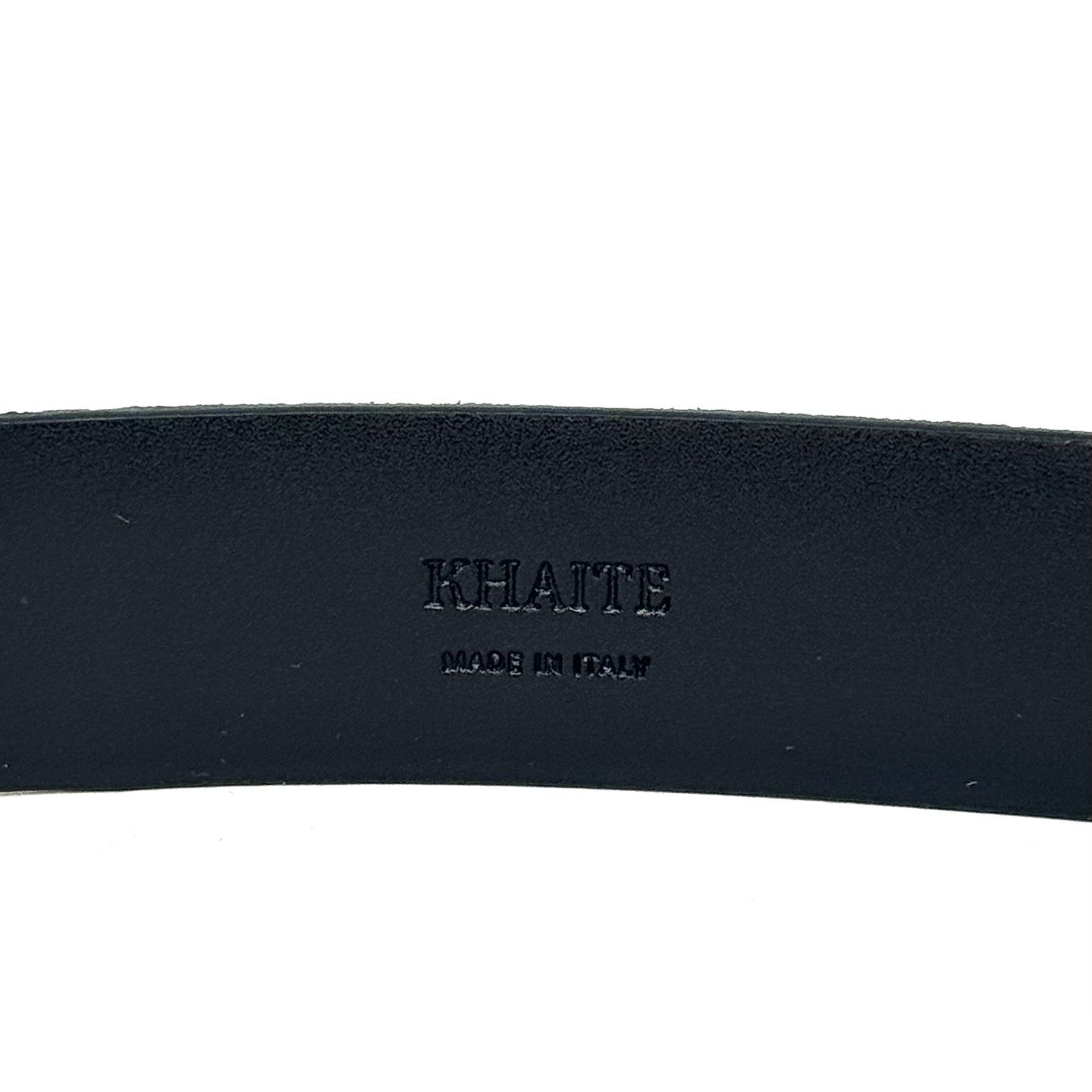 KHAITE Womens Bambi Suede Leather Silver Buckle Skinny Belt Green (MSRP $450)