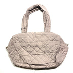 MARC JACOBS Quilted Nylon Weekender Tote Bag Bark Grey Medium (MSRP $295)