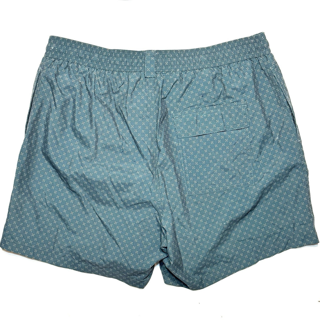 LORO PIANA Mens Geometric Print Swim Trunks Shorts Blue XL