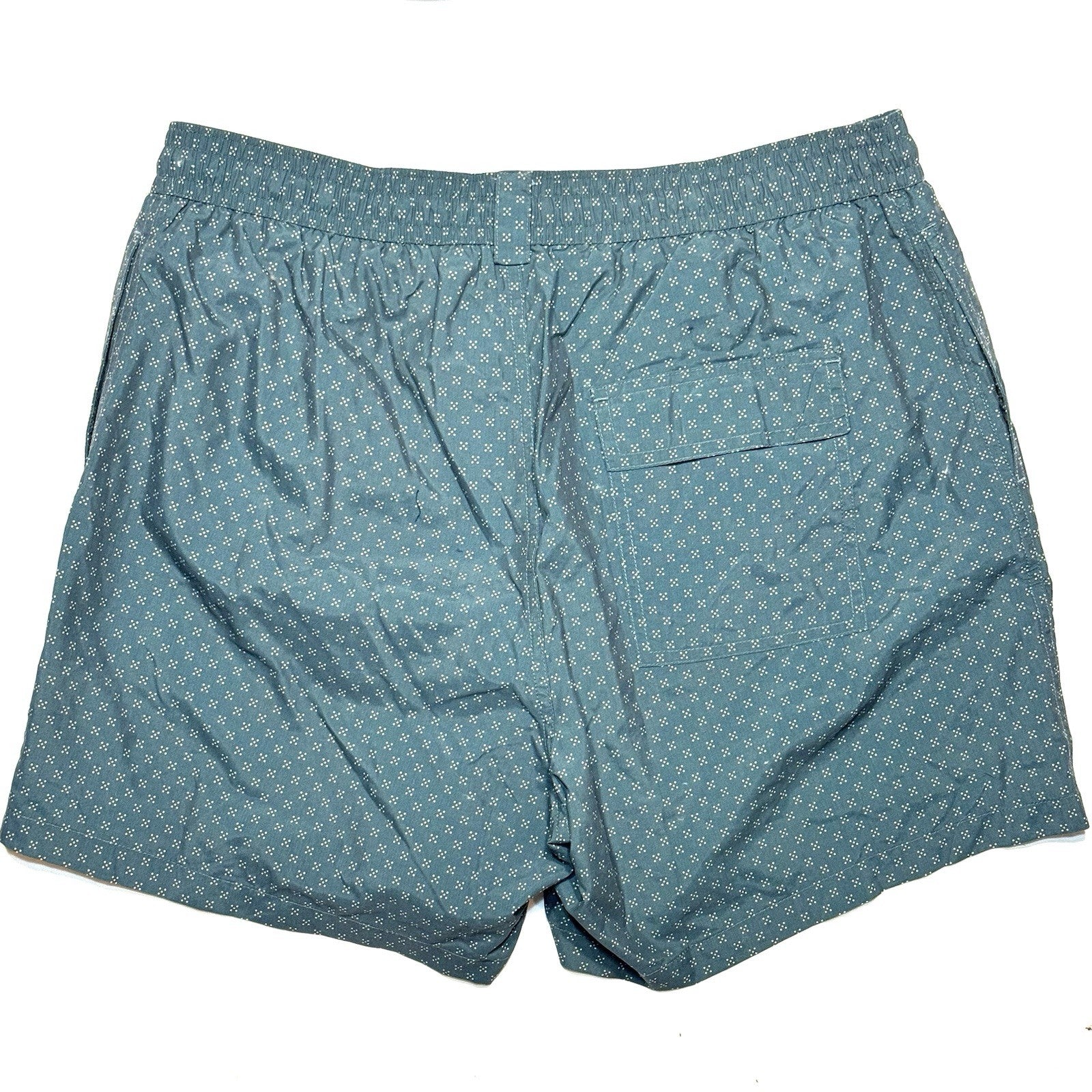 LORO PIANA Mens Geometric Print Swim Trunks Shorts Blue XL
