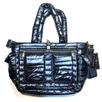 THINK ROYLN Two Faced Reversible Tote Bag Pearl Indigo Blue (MSRP $198)