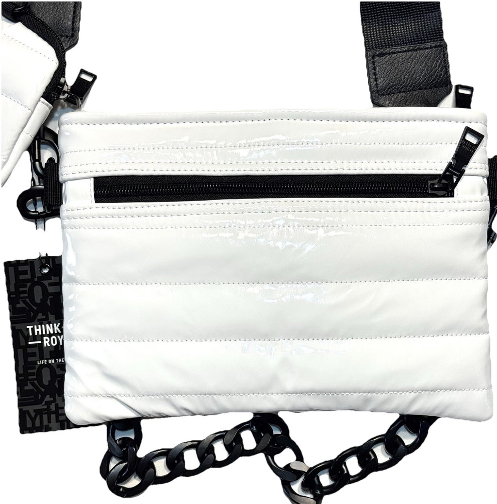 THINK ROYLN Downtown Crossbody Bag Patent White (MSRP $148)
