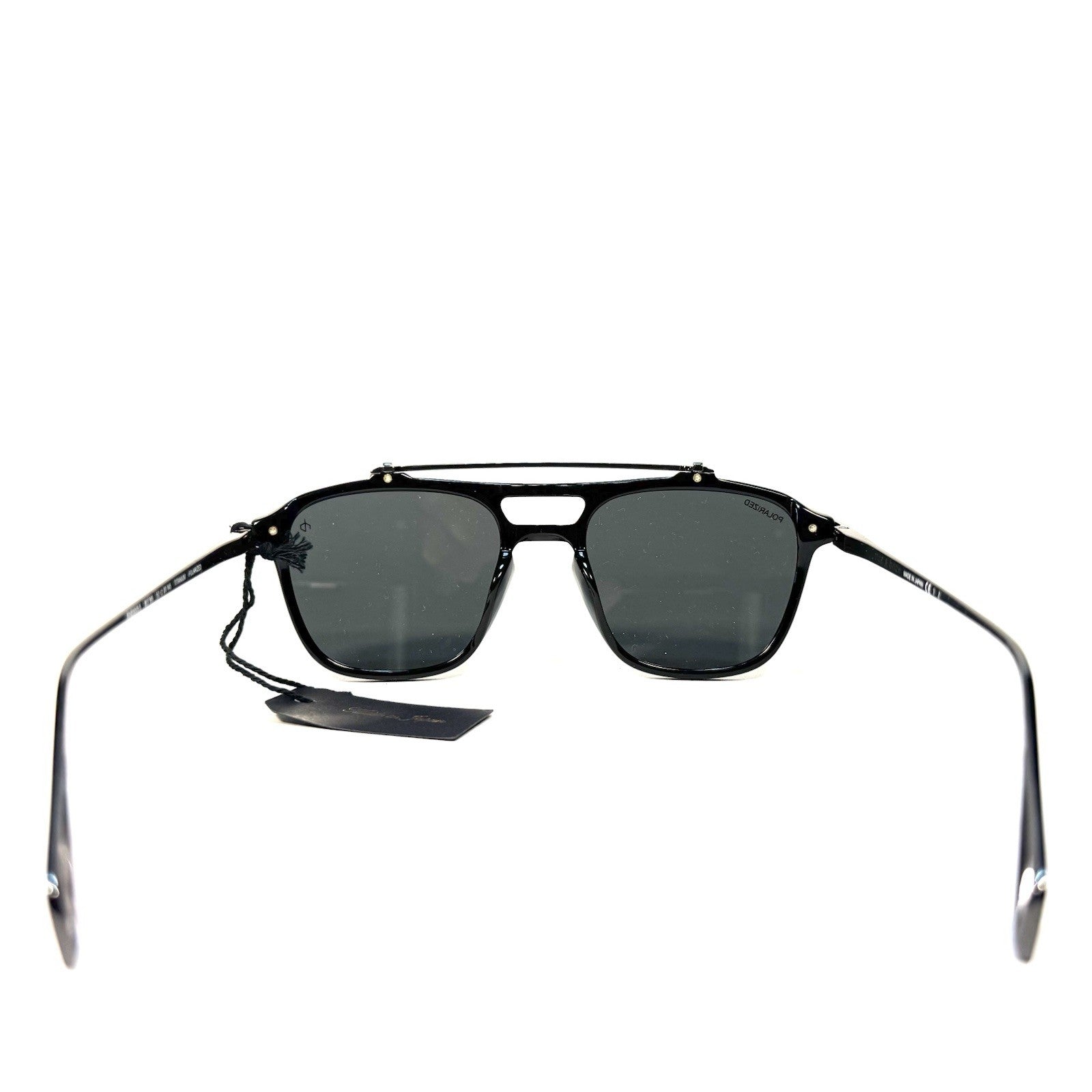 RAG & BONE Mens Walker RNB9005 Navigator Polarized Sunglasses Black (MSRP $558)