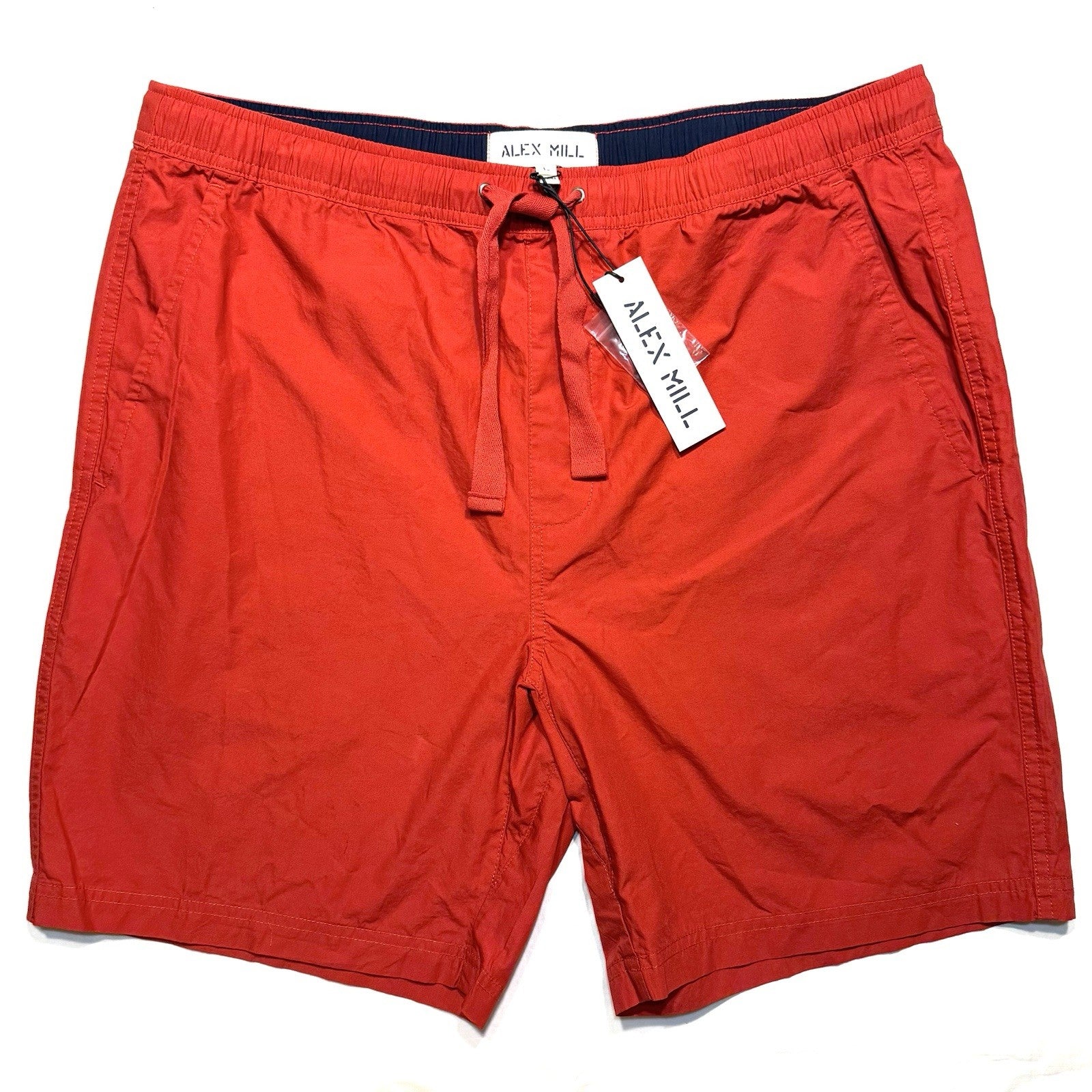 ALEX MILL Mens Japanese Cotton Saturday Shorts Red (MSRP $98)