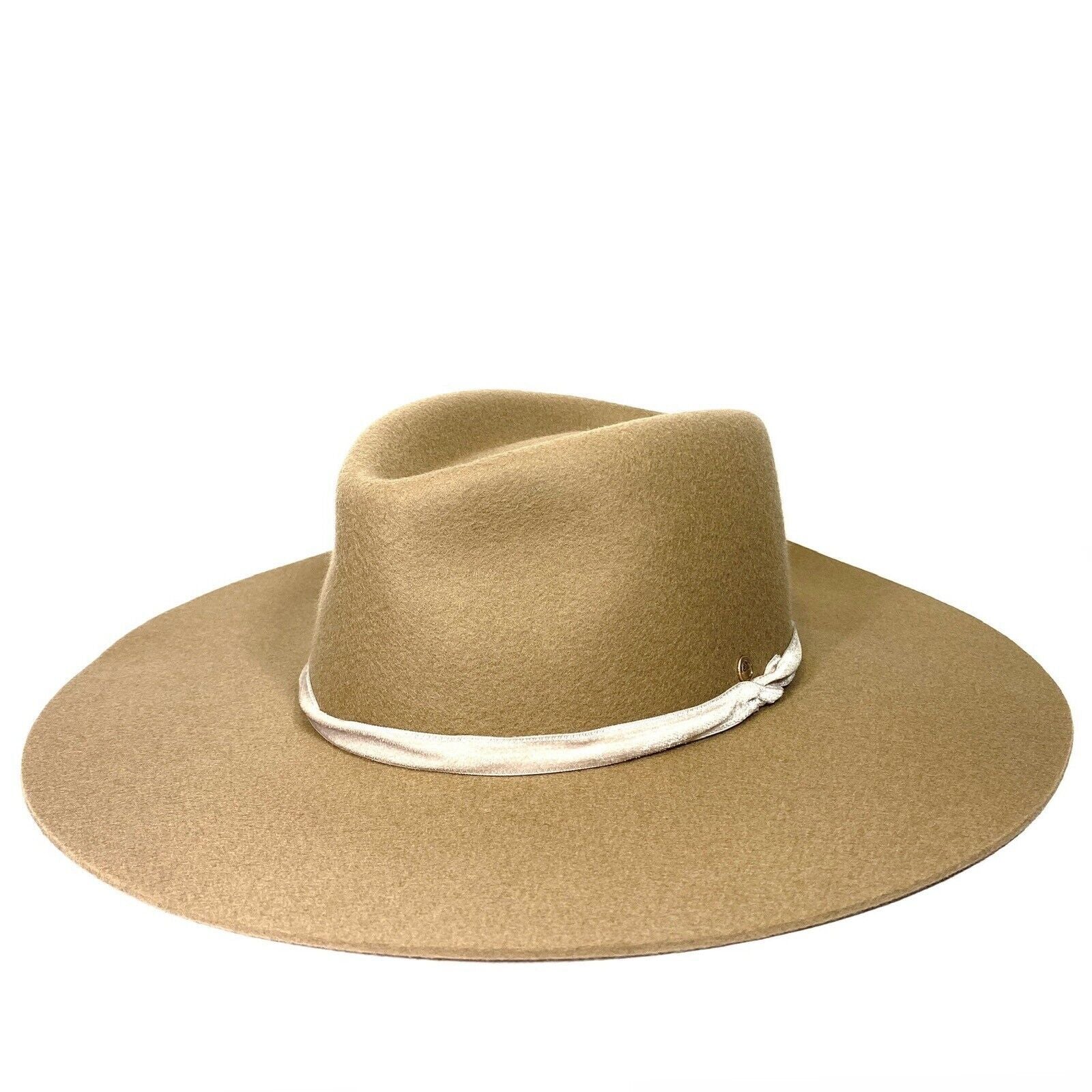 RAG & BONE Womens Florence Wool Felt Fedora Hat Camel Beige (MSRP $295)