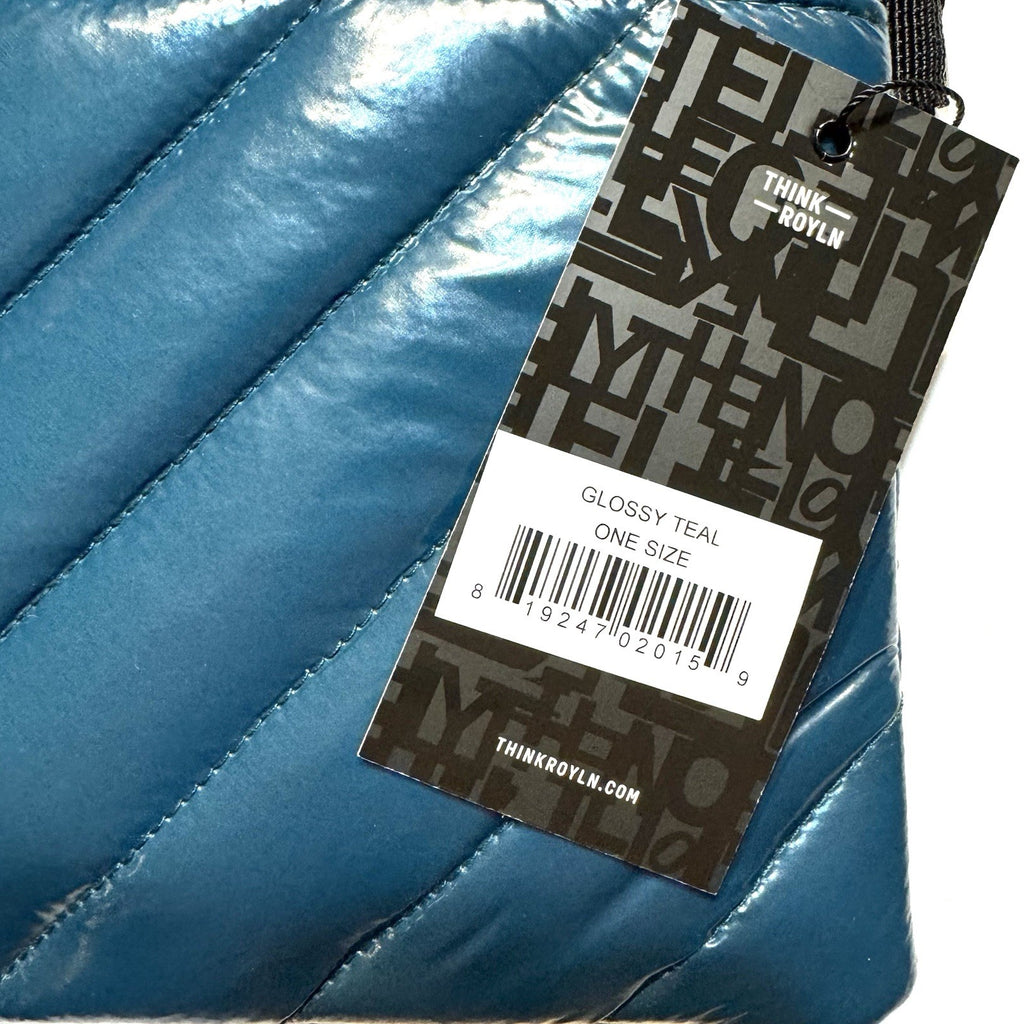 THINK ROYLN Diagonal Bum Bag 2.0 Shoulder Crossbody Glossy Teal Blue (MSRP $108)