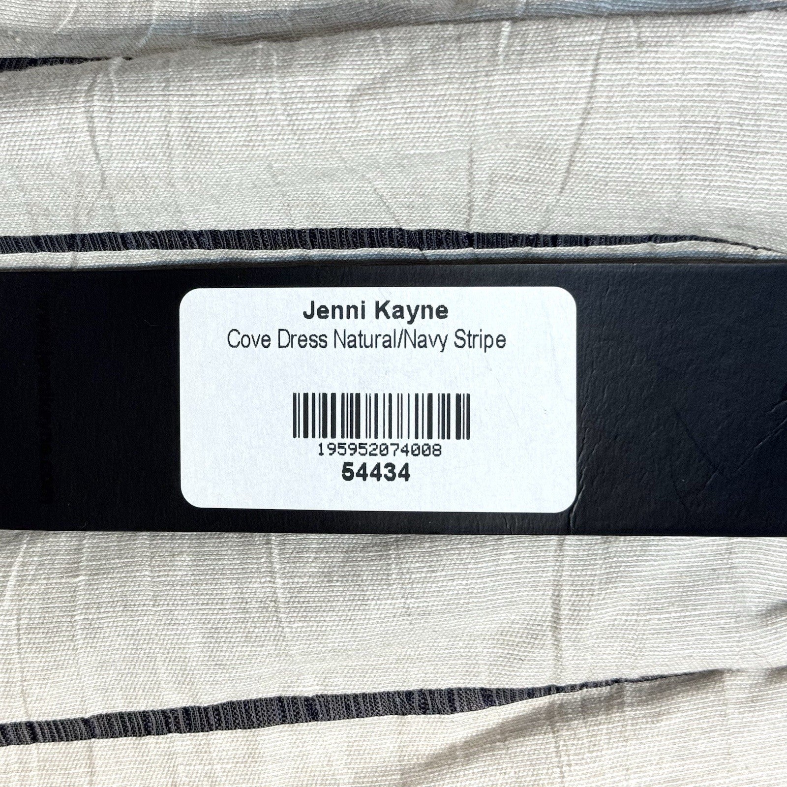 JENNI KAYNE Womens Cove Linen Navy Stripe Dress Beige (MSRP $495)
