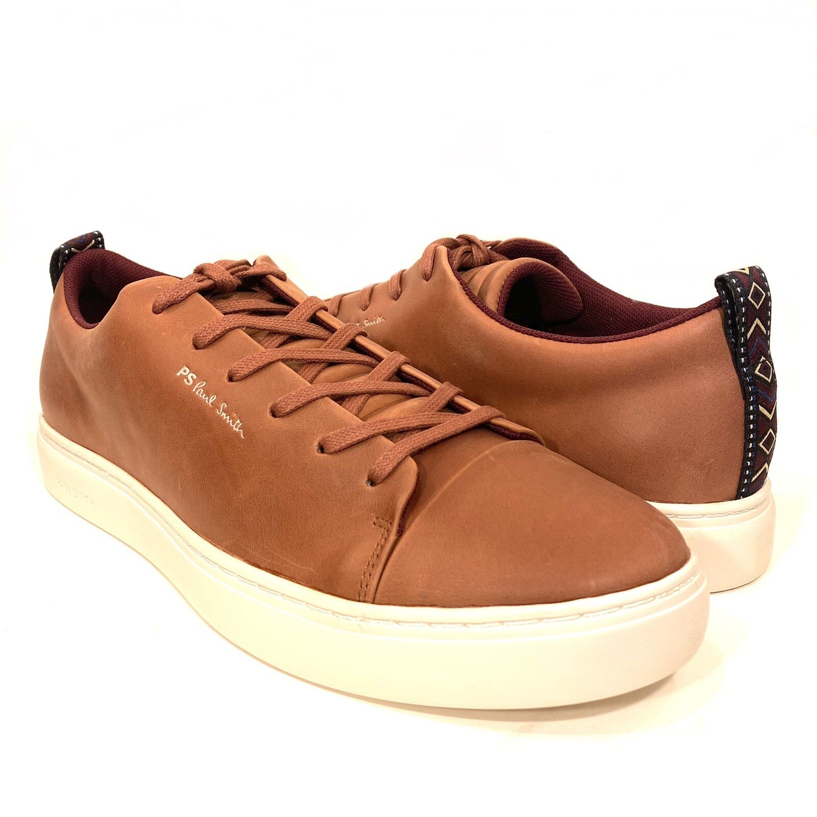 PS PAUL SMITH Mens Lee Nubuck Leather Lace Up Logo Sneakers Brown (MSRP $250)