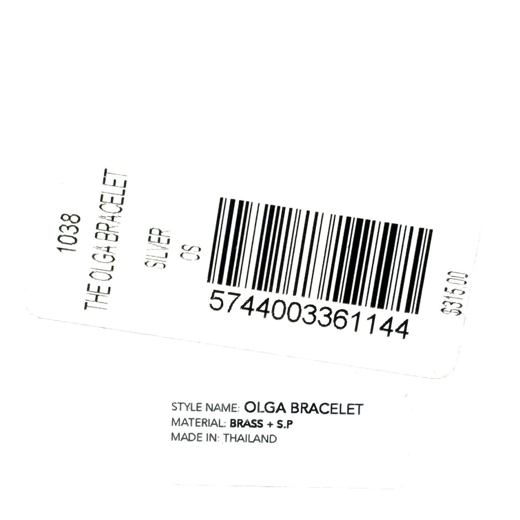 LIE STUDIO Womens .925 Silver Plated Olga Open Cuff Bracelet (MSRP $315)