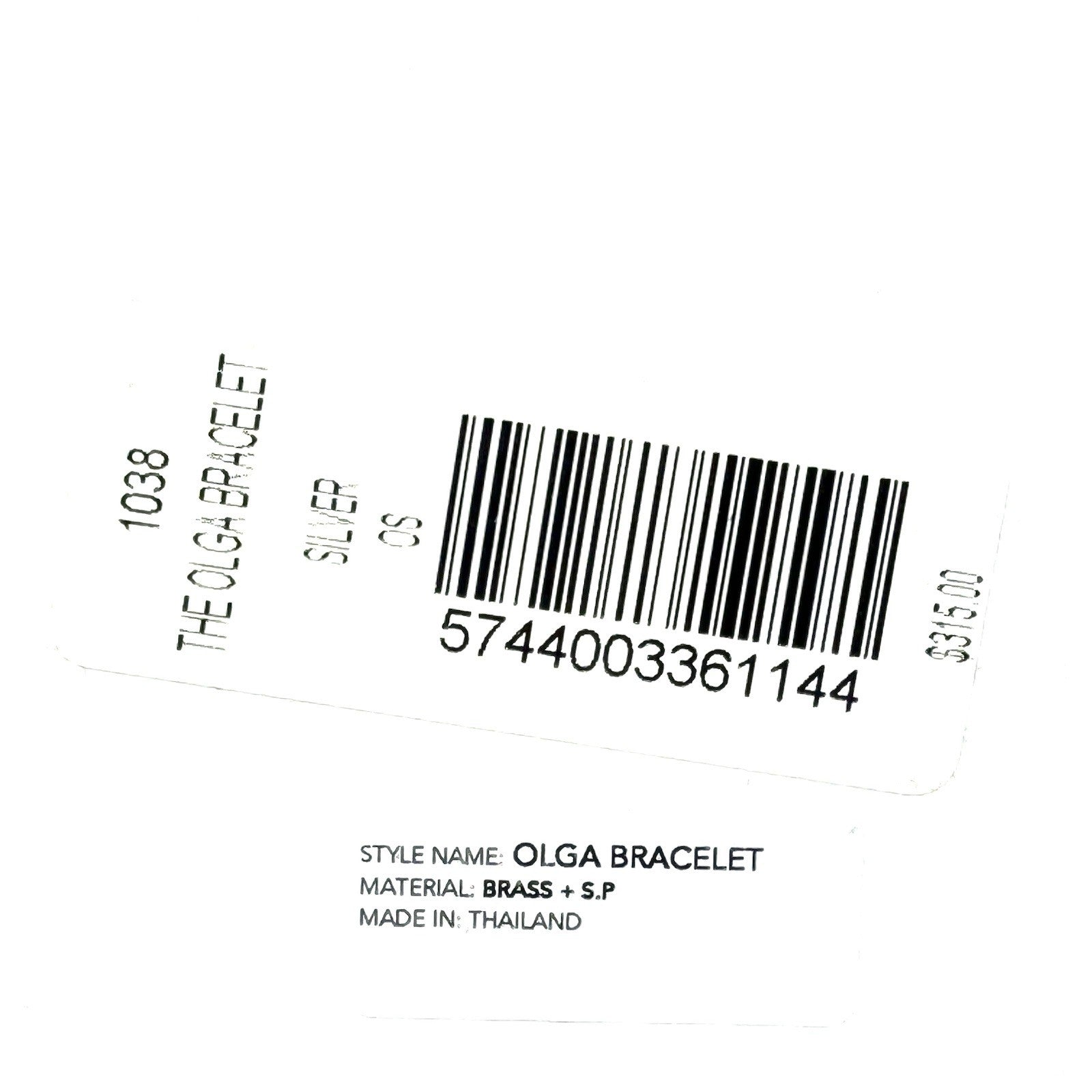 LIE STUDIO Womens .925 Silver Plated Olga Open Cuff Bracelet (MSRP $315)