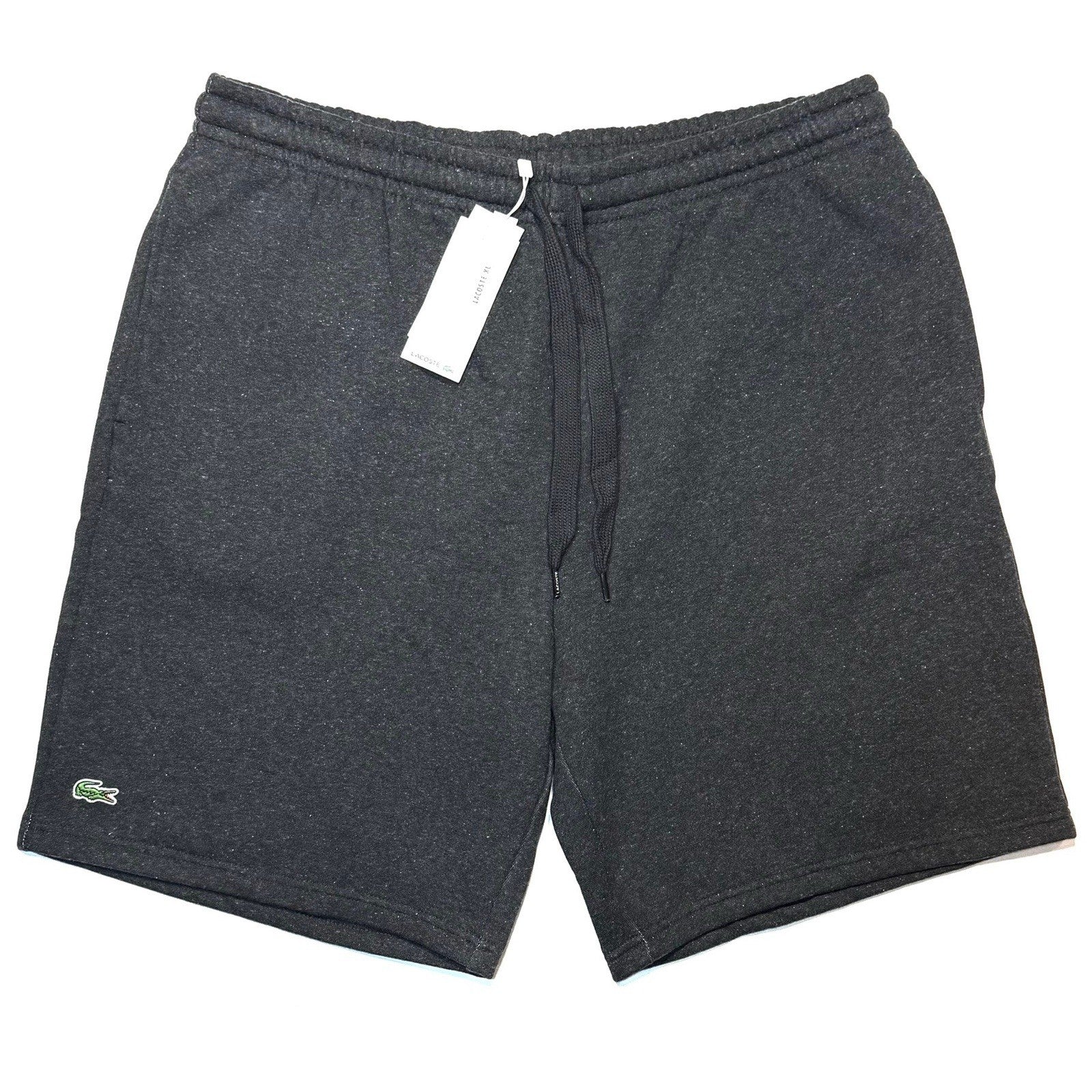 LACOSTE Sport Mens Big and Tall Fleece Sweat Shorts Charcoal Grey (MSRP $80)