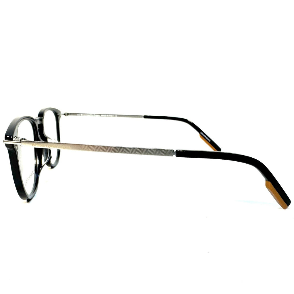 ERMENEGILDO ZEGNA Mens EZ5224 005 Round Eyeglasses Frames Black (MSRP $275)