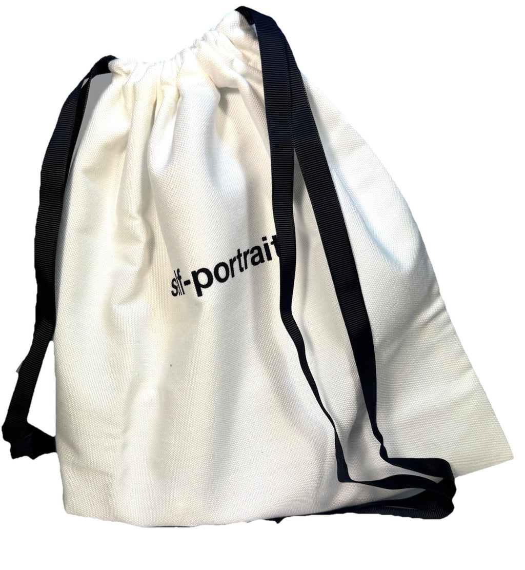 SELF-PORTRAIT Womens Satin Top Handle Clutch Bag Black (MSRP $495)