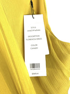 VERONICA BEARD Florencia Sleeveless Silk Maxi Dress Canary Yellow (MSRP $698)