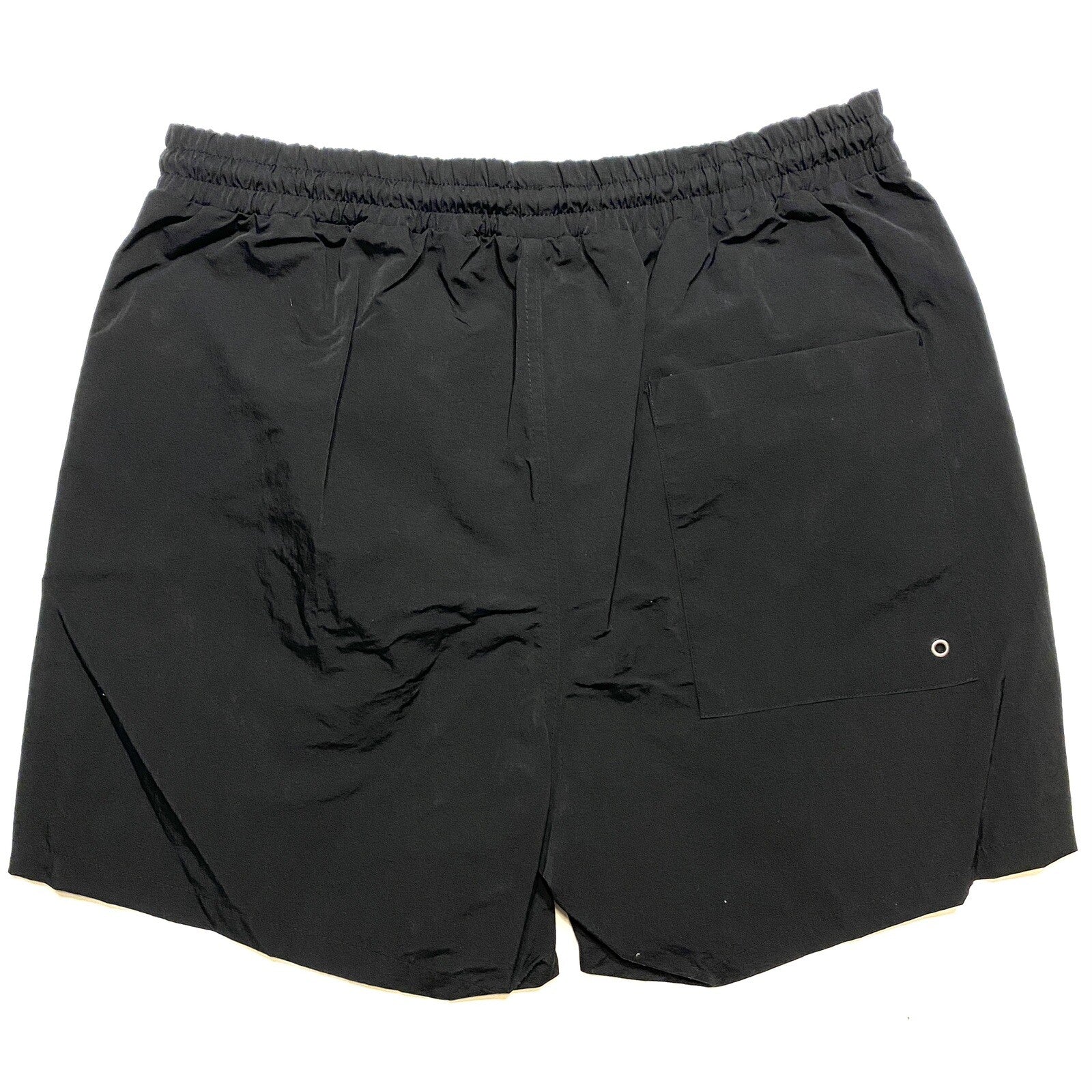 HELMUT LANG Mens Logo Patch Airy Nylon Swim Shorts Trunks Black (MSRP $220)