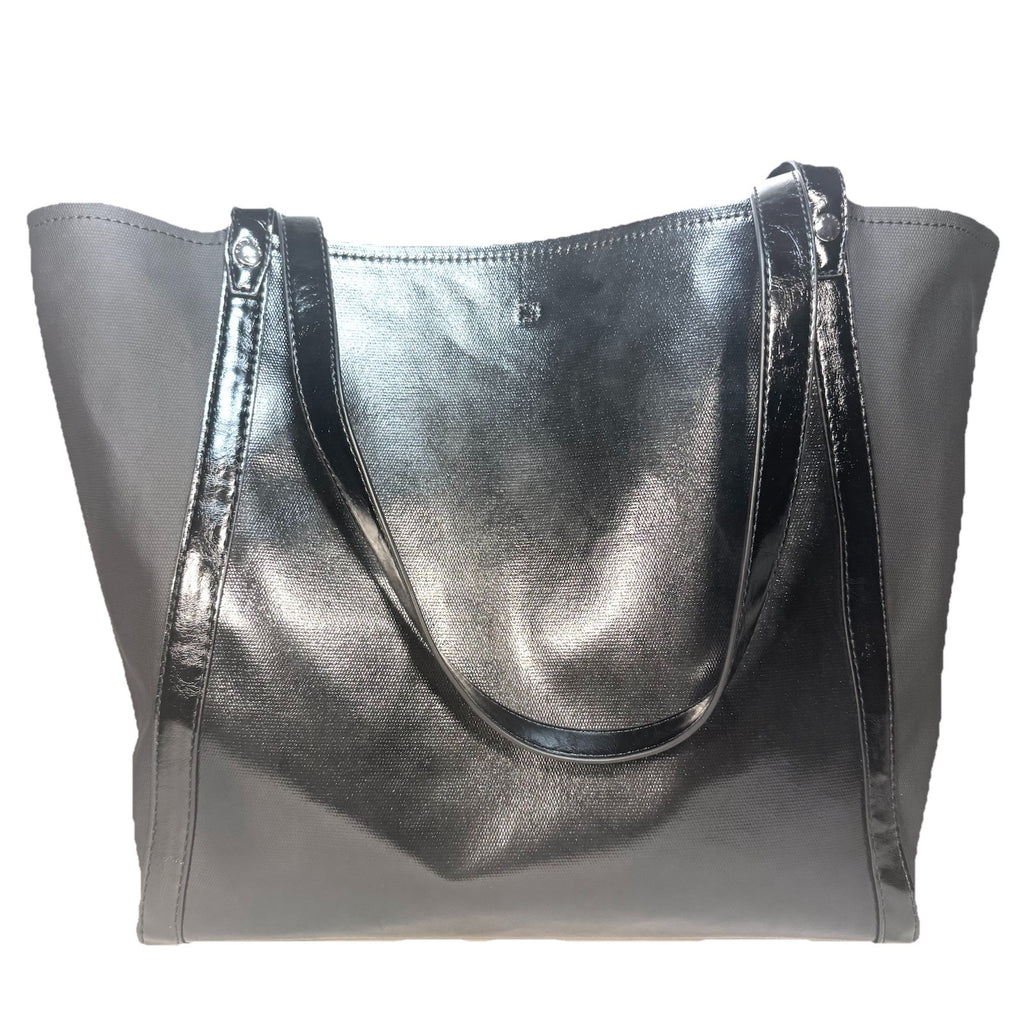 RAG & BONE Jet Coated Canvas Shoulder Tote Bag Black (MSRP $298)