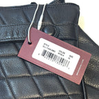 BRUNO MAGLI Mens Cashmere Lined Quilted Leather Touchscreen Gloves Black XL