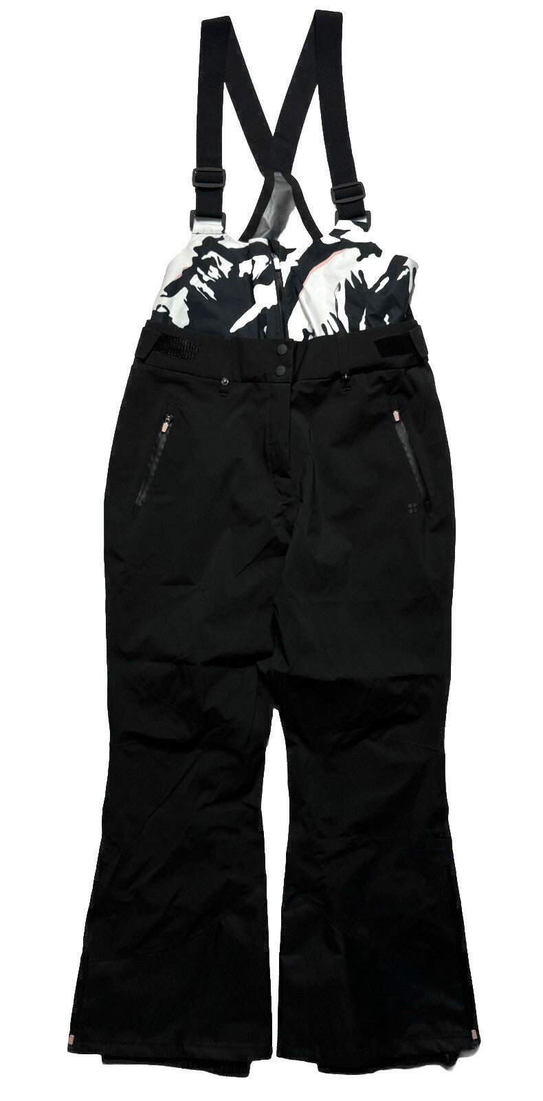 SWEATY BETTY Womens Performance Light Ski Snow Salopette Pants Black (MSRP $368)