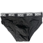 DIESEL Mens Andre Cotton Stretch Brief Underwear Black 3 Pack (MSRP $43)