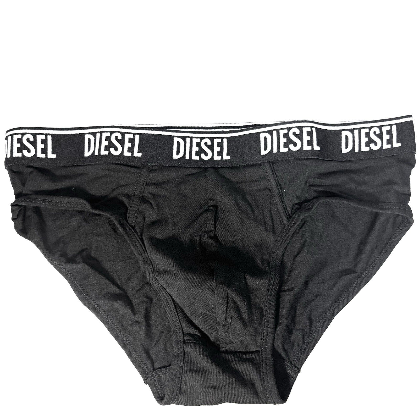 DIESEL Mens Andre Cotton Stretch Brief Underwear Black 3 Pack (MSRP $43)