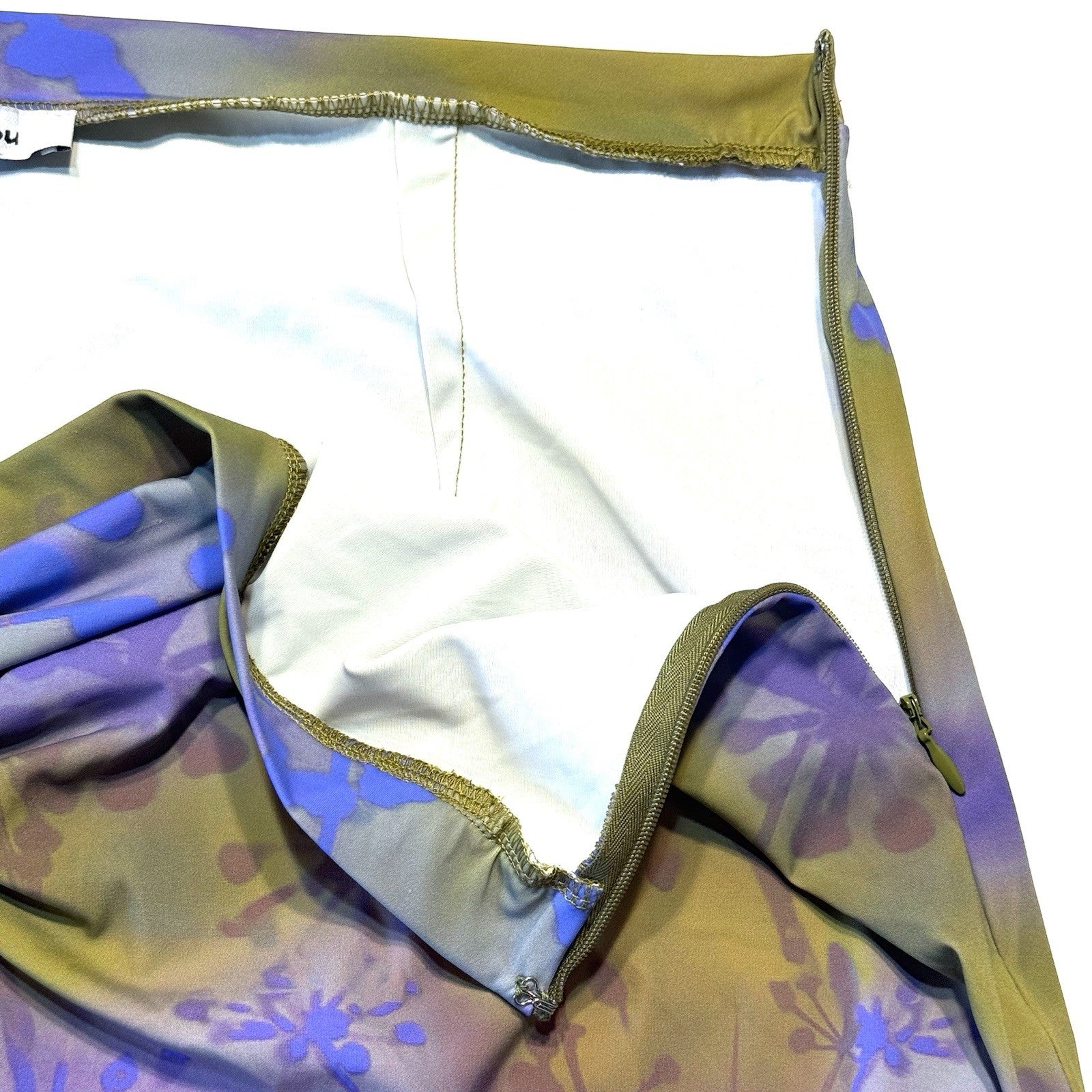 MIAOU x Paloma Elsesser Womens Preston Maxi Knee Skirt Mudd Green (MSRP $165)