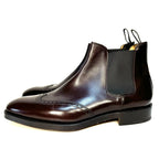 JOHN LOBB Mens Carne Leather Oxford Chelsea Boots Oak Brown 9.5 (MSRP $2,360)