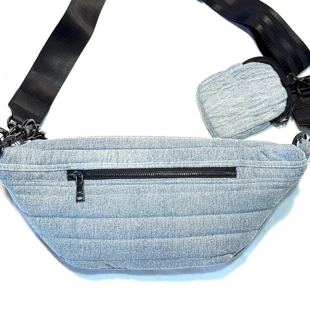 THINK ROYLN Sister Sling Crossbody Bag Denim Light Blue (MSRP $178)