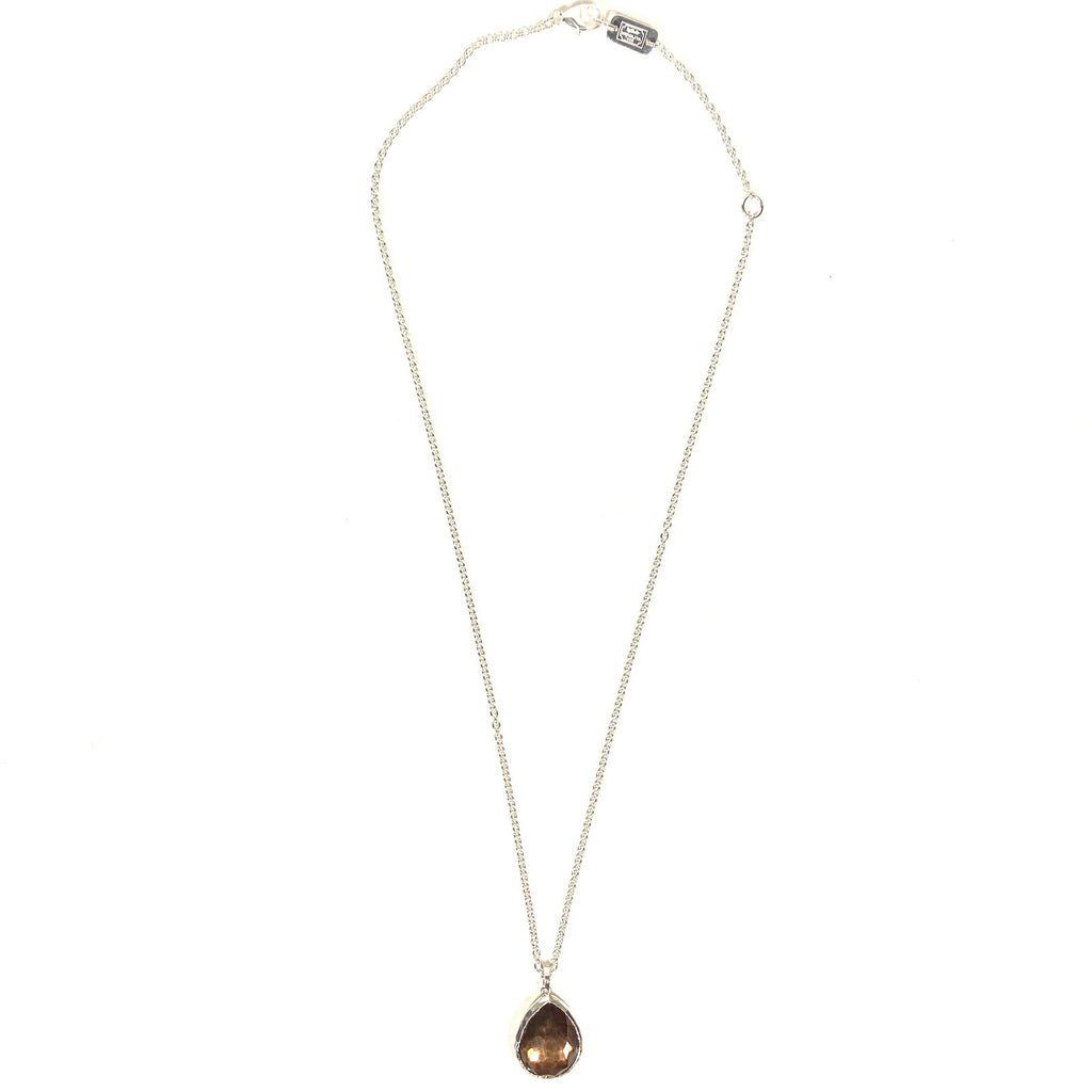 IPPOLITA .925 Silver Wonderland Teardrop Pendant Necklace Brown (MSRP $350)