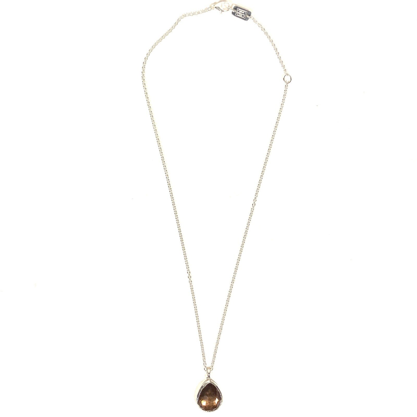 IPPOLITA .925 Silver Wonderland Teardrop Pendant Necklace Brown (MSRP $350)