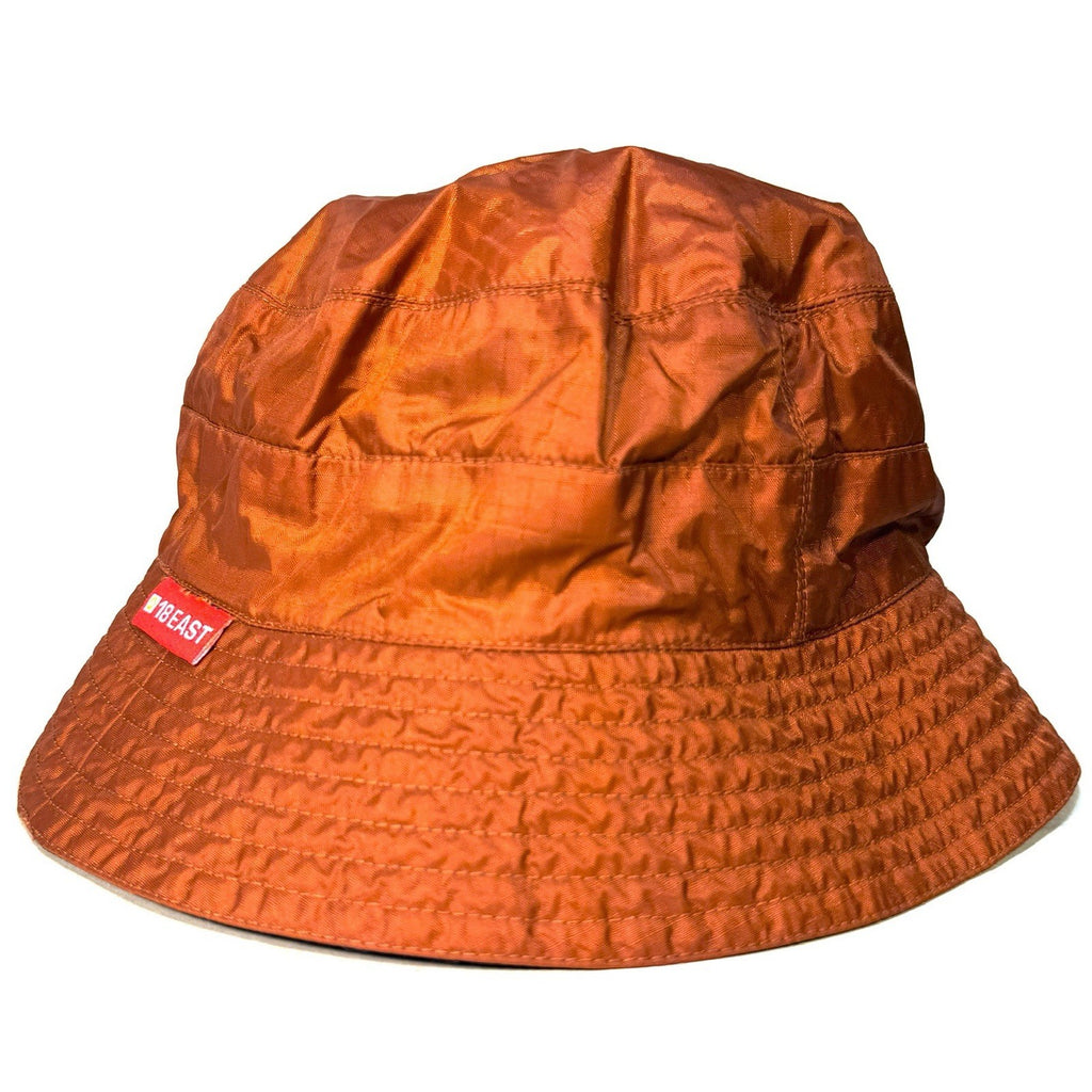 18 EAST Mens Reversible Papik Nylon Bucket Hat Orange Grey M (MSRP $55)