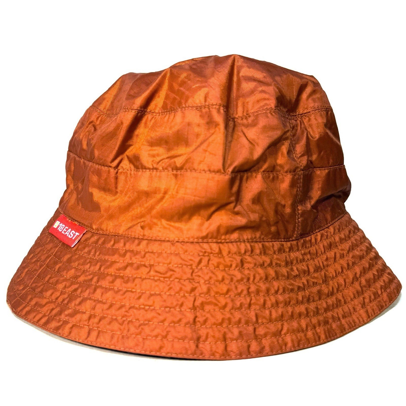 18 EAST Mens Reversible Papik Nylon Bucket Hat Orange Grey M (MSRP $55)