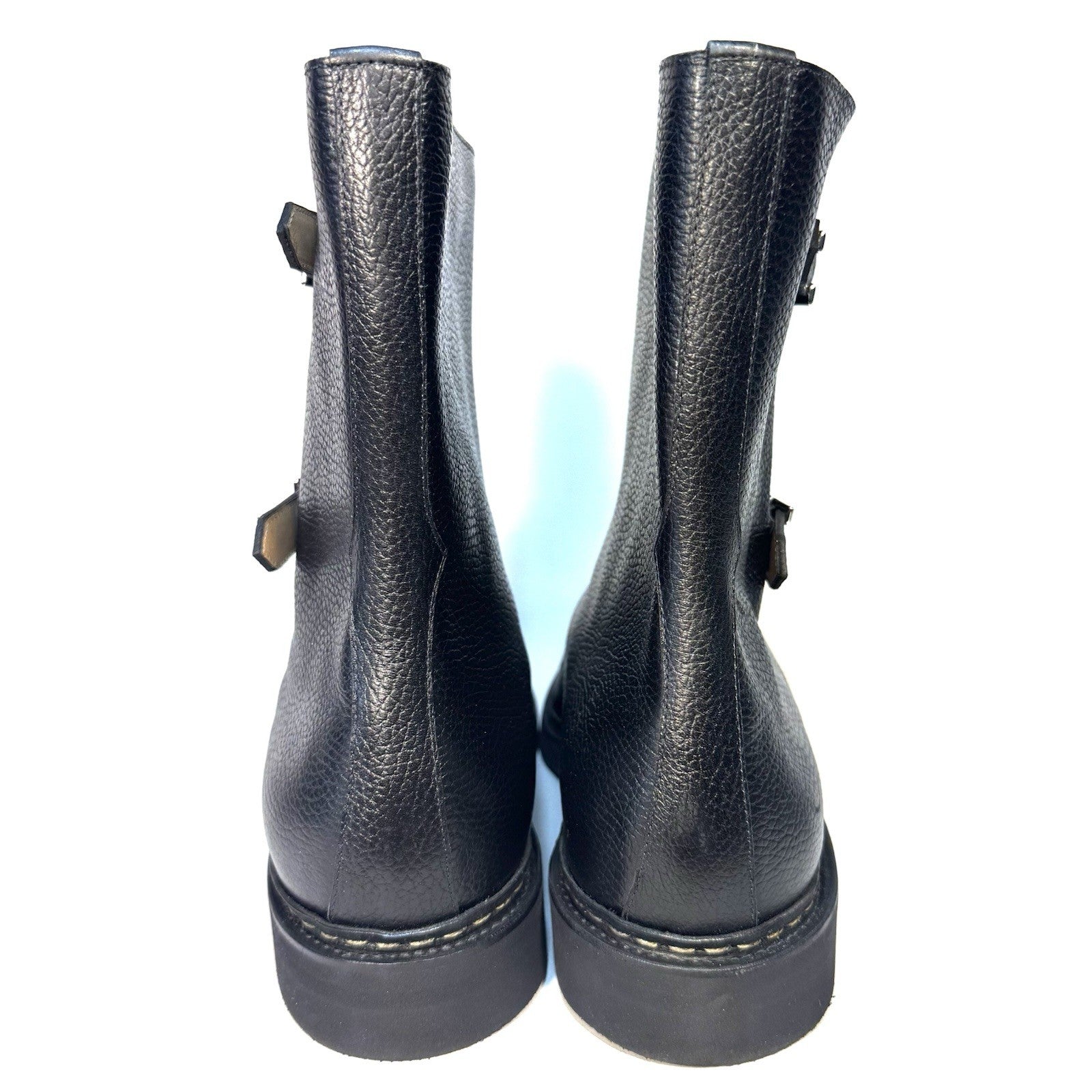 JOHN LOBB Mens Wick Ox Grain Leather Boots Black 12 (MSRP $2,620)