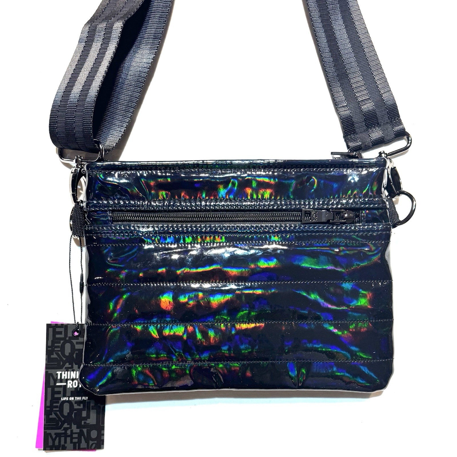 THINK ROYLN Bum Bag 2.0 Shoulder Crossbody Holographic Mirror Black (MSRP $108)