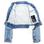 KHAITE Womens Rizzo Cropped Denim Jean Jacket Bryce Light Blue XS (MSRP $820)